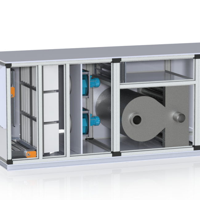 Приточный агрегат климатический наружного исполнения с газовым нагревом