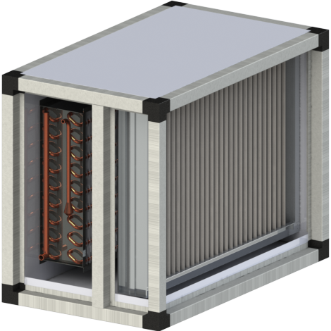 Приточный агрегат климатический наружного исполнения с газовым нагревом и охлаждением